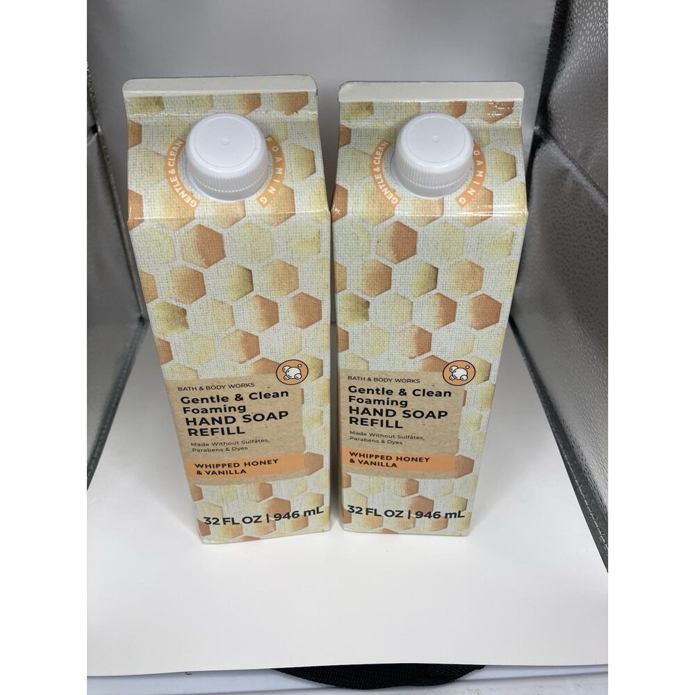 Bath & Body Works WHIPPED HONEY & VANILLA Gentle Foaming Hand Soap Refill 32oz